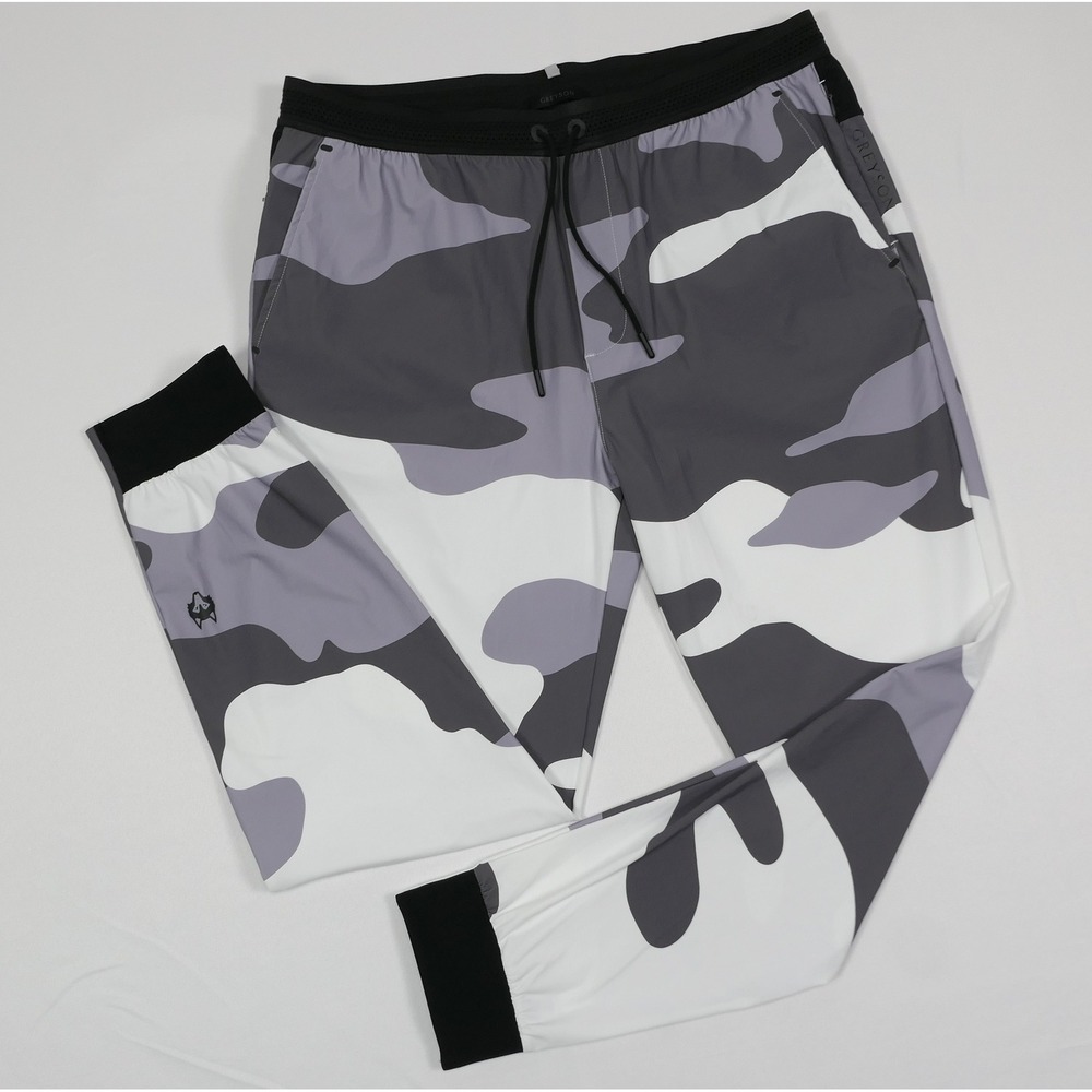 Greyson Montauk Camo Joggers Mens Large Grey Camouflage Golf Athletic Pants